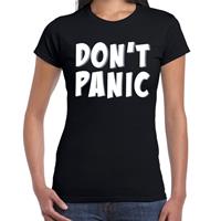 Bellatio Dont panic / geen paniek t-shirt Zwart