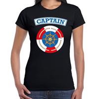 Bellatio Kapitein/captain verkleed t-shirt Zwart