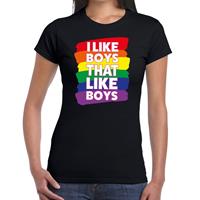 Bellatio I like boys that like boys gay pride - t-shirt Zwart