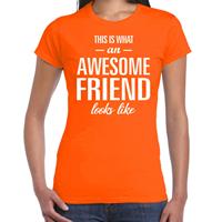 Bellatio This is what an awesome friend looks like cadeau t-shirt Oranje