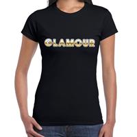 Bellatio Glamour t-shirt voor dames - Zwart