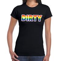 Bellatio Dirty t-shirt gay pride Zwart