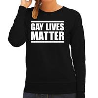 Bellatio Gay lives matter anti homo discriminatie sweater Zwart