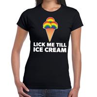 Bellatio Lick me till ice cream - gay pride t-shirt Zwart