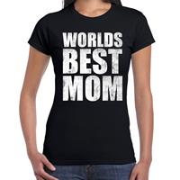 Bellatio Worlds best mom cadeau t-shirt Zwart