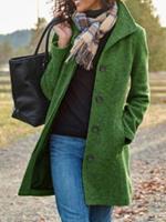 BERRYLOOK Ladies Casual Retro Woolen Coat