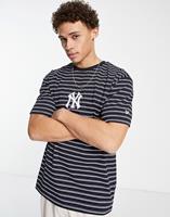 Newera New Era New York Yankees NY Stripe Dunkelblau Oversized T-Shirt XXL