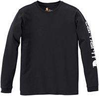 Carhartt TOPS EN T-SHIRTS - Carhartt logo t-shirt met lange mouwen zwart