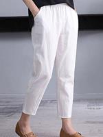 BERRYLOOK Loose Cotton And Linen Casual Pants