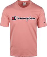 Champion T-Shirt Script Logo Pinke - GrÃ¶ÃŸe S