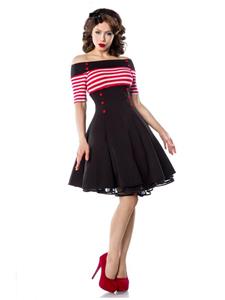 Rockabilly Clothing Vintage Kleid mit roten Streifen