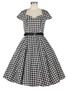 Rockabilly Clothing Sweetheart Houndstooth Dress