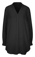 Longline blouse in zwart van Rick Cardona