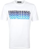 Scotch and Soda Scotch & Soda T-Shirt Logo Artwork Wit