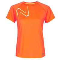 New Balance Women's Printed Impact Run SS - Vibrant Orange Heather