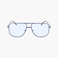 Lacoste Unisex Signature 101 Sonnenbrille aus Metall - MATTE BLUE 