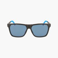 Lacoste Herren Sonnenbrille mit eckigem Croc-Kunststoffrahmen - MATTE BLACK 
