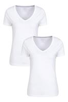 Mountain Warehouse Eden Bio-T-Shirt mit kurzen Ärmeln für Damen, Mehrfachpackung - Weiss