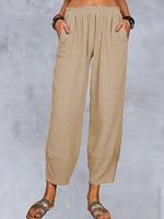 BERRYLOOK Casual Loose Solid Color Elastic Waist Pants