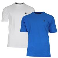 Donnay Donnay Heren - 2-Pack - T-Shirt Vince - Wit & Cobaltblauw