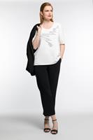 Ulla Popken Rundhalsshirt T-Shirt Schriftmotiv Regular Rundhals Halbarm