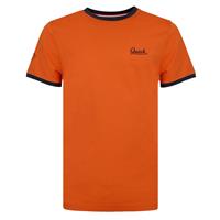 Quick-Q1905 Heren T-Shirt Captain | Roest Oranje/Donkerblauw