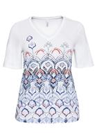 Sheego T-Shirt mit Frontdruck und Flügelärmeln