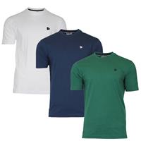 Donnay Donnay Heren - 3-Pack - T-Shirt Vince - Wit/Navy/Bosgroen