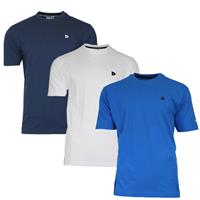 Donnay Donnay Heren - 3-Pack - T-Shirt Vince - Navy/Wit/Cobaltblauw