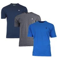 Donnay Donnay Heren - 3-Pack - T-Shirt Vince - Navy/Donkergrijs/Cobaltblauw