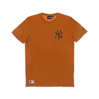 newera New Era Männer T-Shirt MLB New York Yankees Left Chest Team Logo in braun