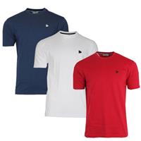 Donnay Donnay Heren - 3-Pack - T-Shirt Vince - Navy/Wit/Rood