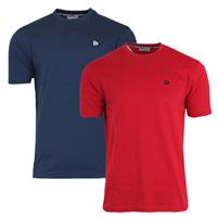 Donnay Donnay Heren - 2-Pack - T-Shirt Vince - Navy & Rood