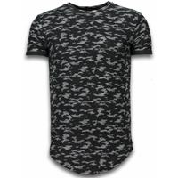 Justing T-shirt Korte Mouw  Fashionable Camouflage Long Fi Army