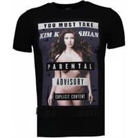 Local Fanatic T-shirt Korte Mouw  Kim Kardashian Rhinestone