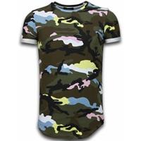 Tony Backer T-shirt Korte Mouw  Known Camouflage Long Fi Army Pink