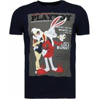 Local Fanatic T-shirt Korte Mouw  Playtoy Bunny Rhinestone