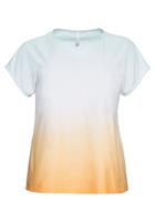 Sheego T-Shirt in Batik-Optik und mit V-Ausschnitt