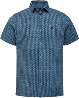 Vanguard Overhemd KM Print Donkerblauw