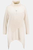 Ulla Popken Rundhalsshirt »Longshirt Stehkragen Zipfelsaum Langarm«