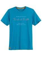 redfield Print-Shirt »Große Größen Herren T-Shirt türkisblau Schriftprint Redfield«