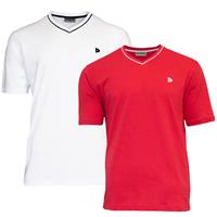 Donnay Donnay Heren - 2-Pack - T-Shirt Jason - Wit & Rood