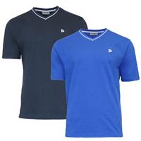 Donnay Donnay Heren - 2-Pack - T-Shirt Jason - Donkerblauw & Korenblauw