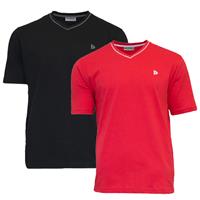 Donnay Donnay Heren - 2-Pack - T-Shirt Jason - Zwart & Rood