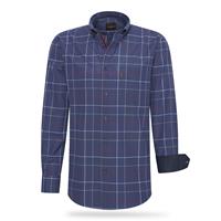 Cappuccino Italia Regular fit overhemd navy big check