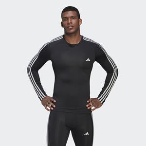 adidas Baselayer Techfit 3-Stripes - Schwarz/Weiß