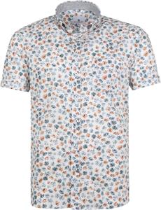 State of Art Shortsleeve Overhemd Wit Bloemen