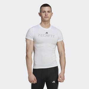 adidas Techfit Graphic T-Shirt Weiß