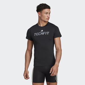 adidas Techfit Graphic T-Shirt Schwarz