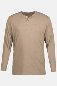 JP1880 T-Shirt Henley Basic Shirt Langarm Knopfleiste bis 8XL